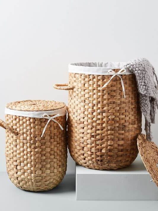 plastic free laundry baskets hampers