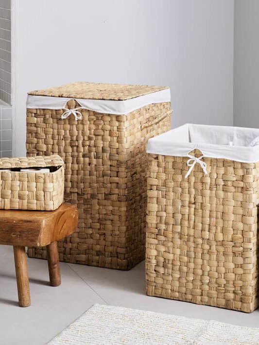 plastic free laundry baskets hampers