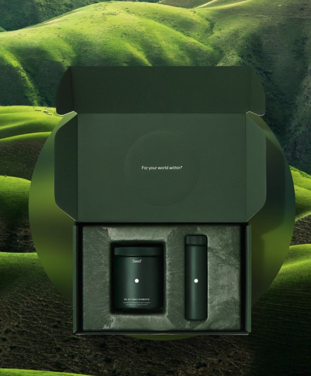 The packaging of Seed DS-01 probiotics.