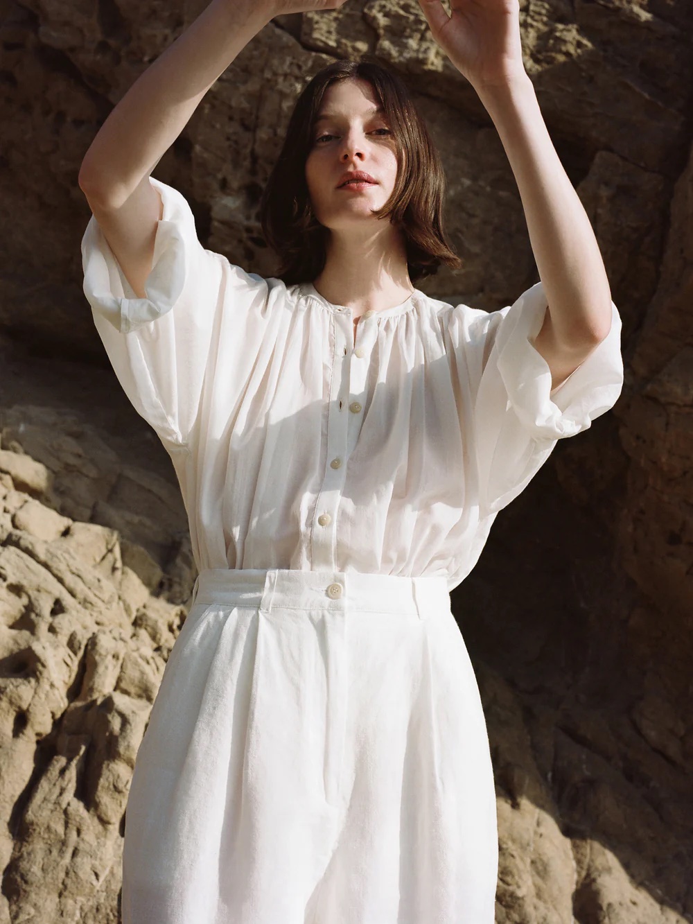 A model in Shaina Mote sustainable fashion