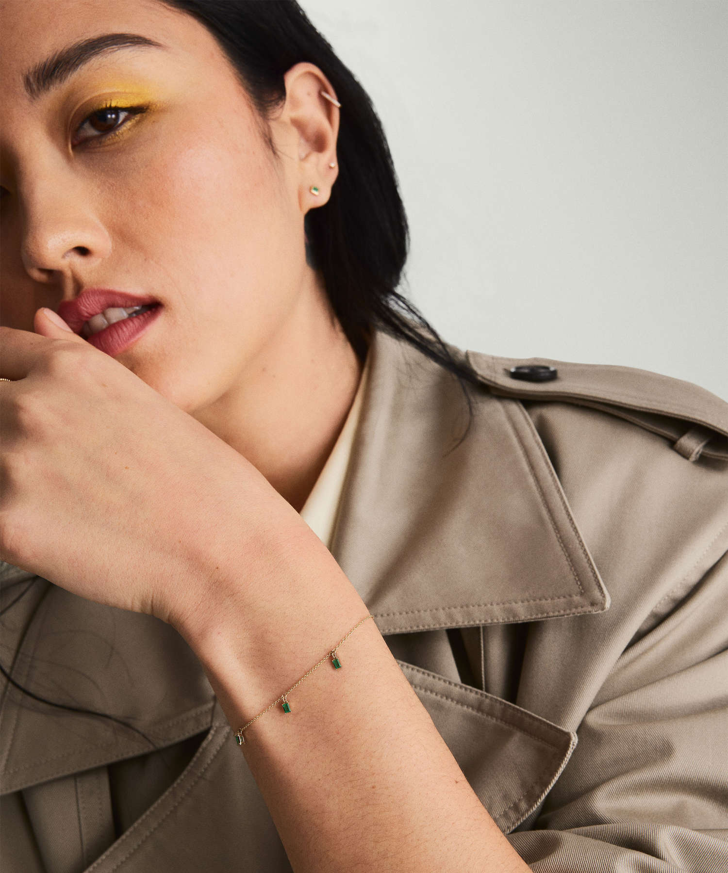 mejuri emerald bracelet