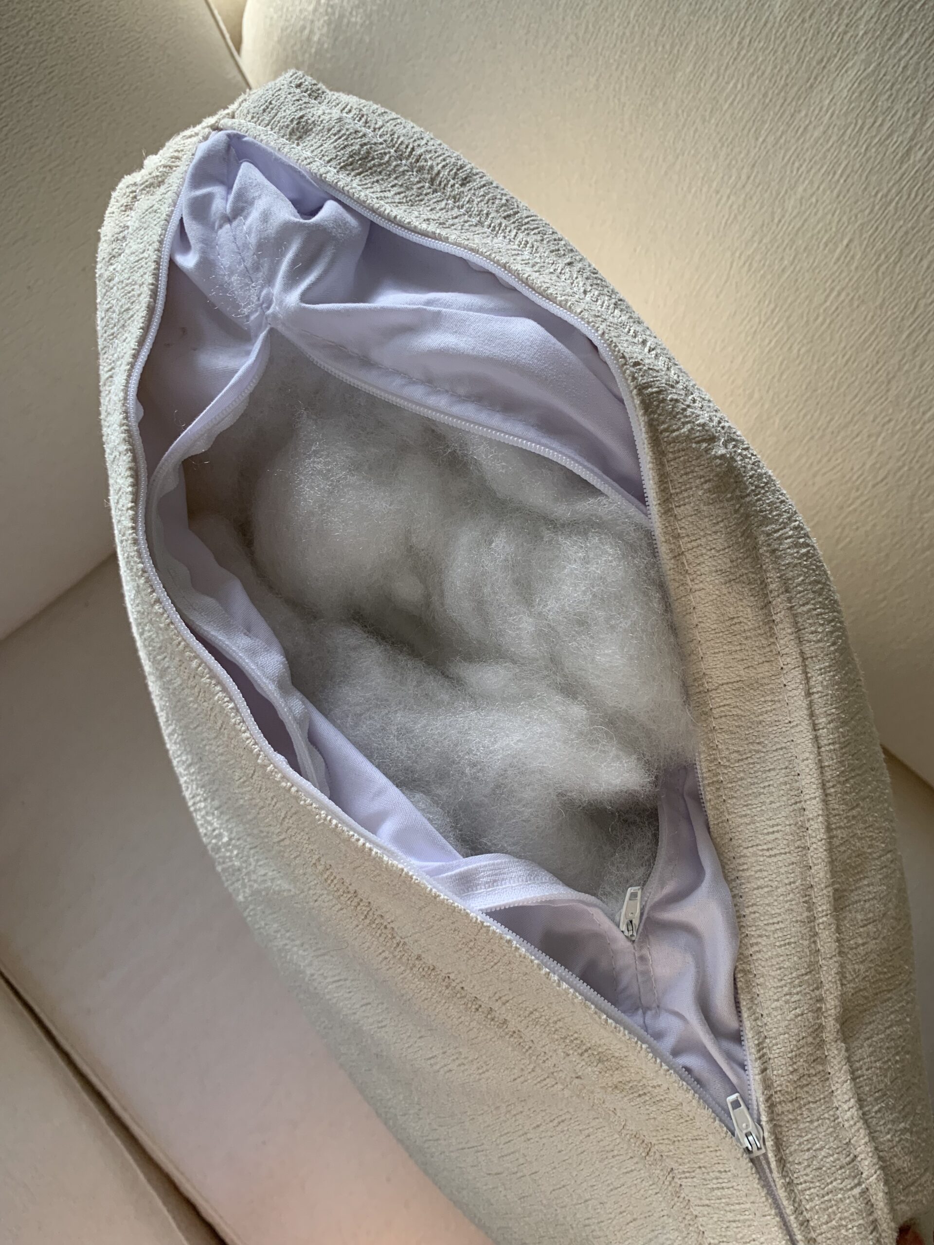 The inside of a 7th avenue couch cushion.