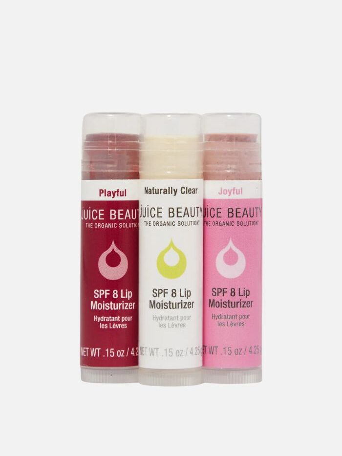 Three Juice Beauty Natural Lip Balms. 