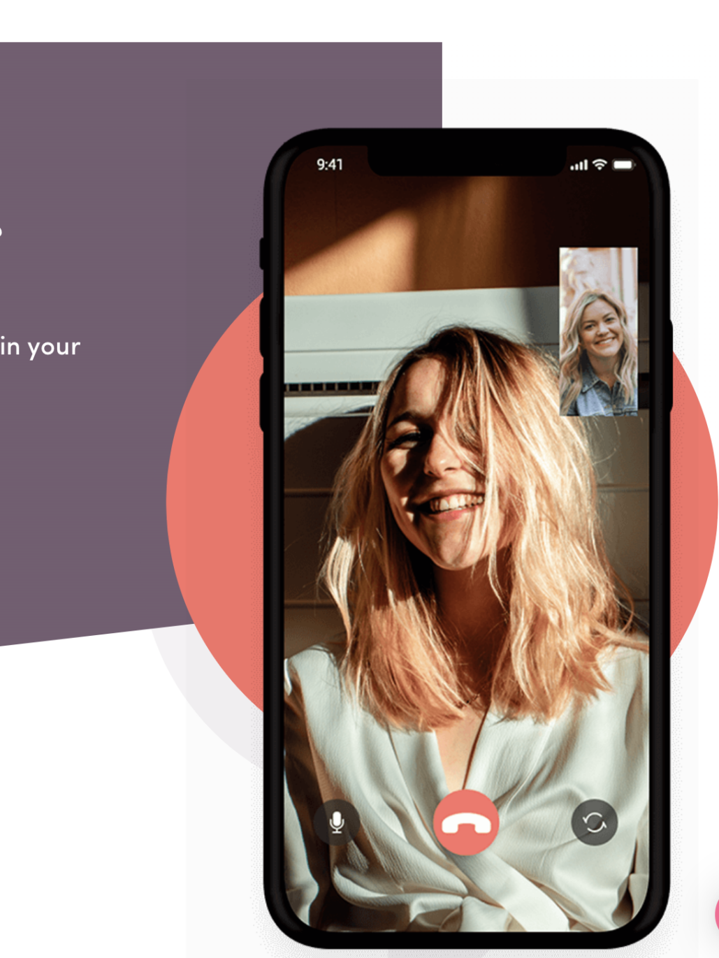 A screenshot of the blush life coaching website home page.