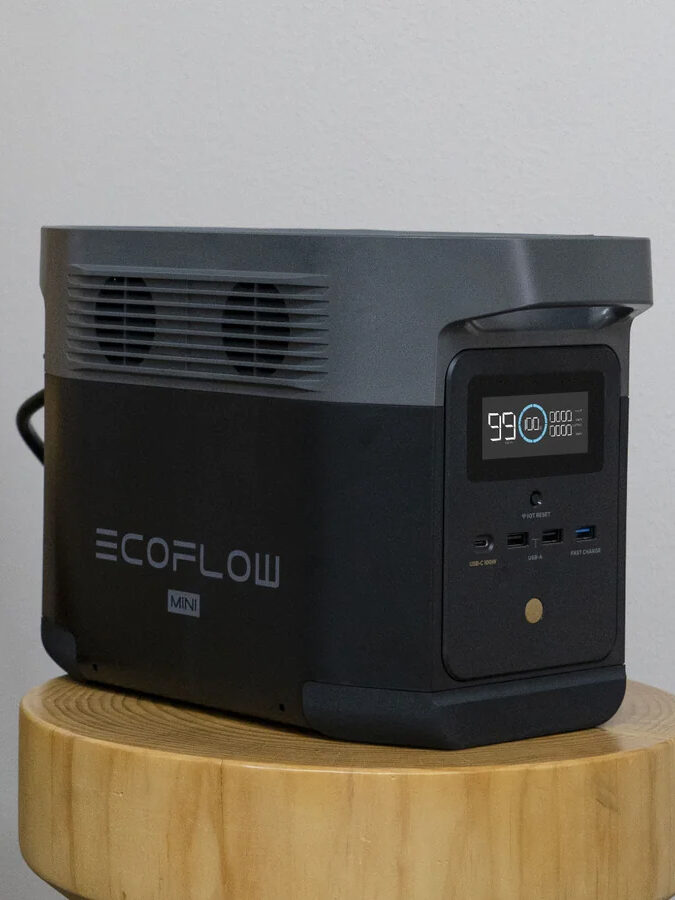 An EcoFlow solar generator. 
