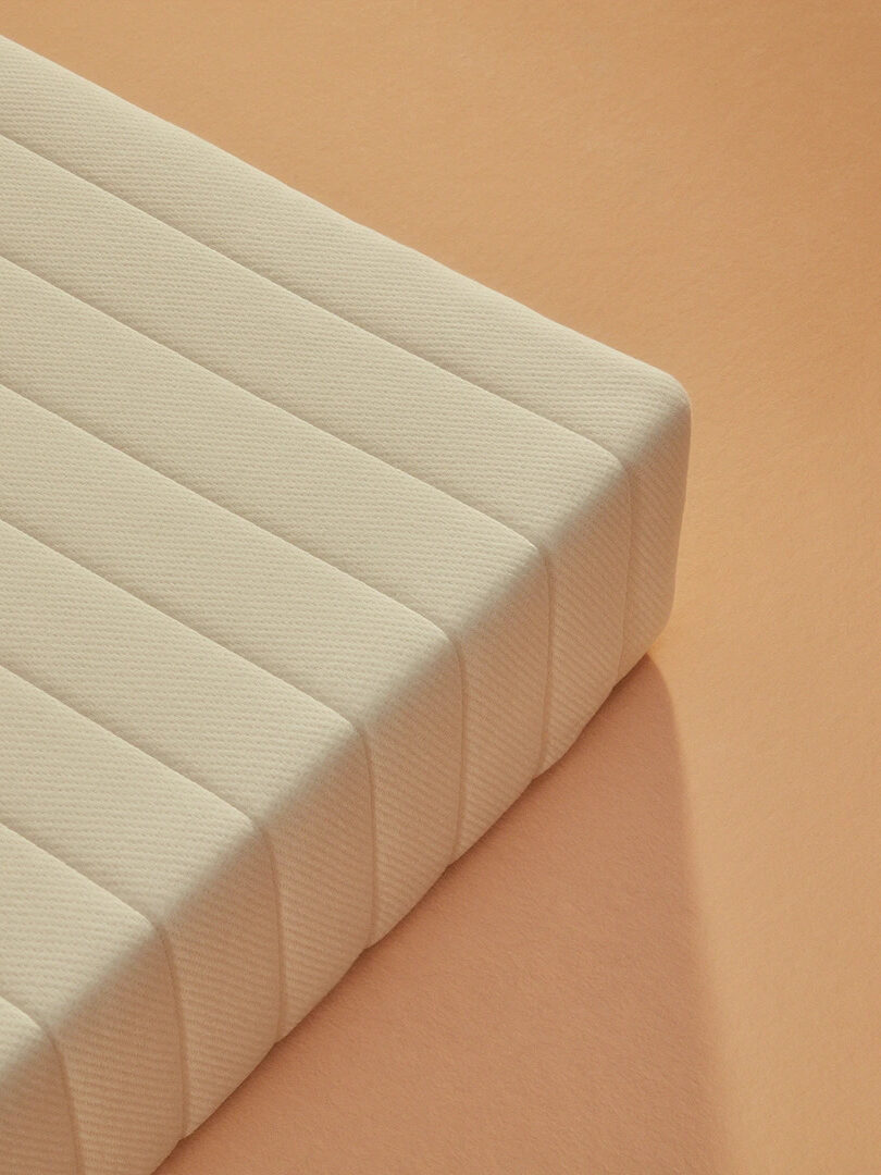A close up shot of an Earthfoam mattress.