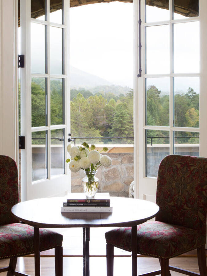 An open window view from the Blackberry Farm.