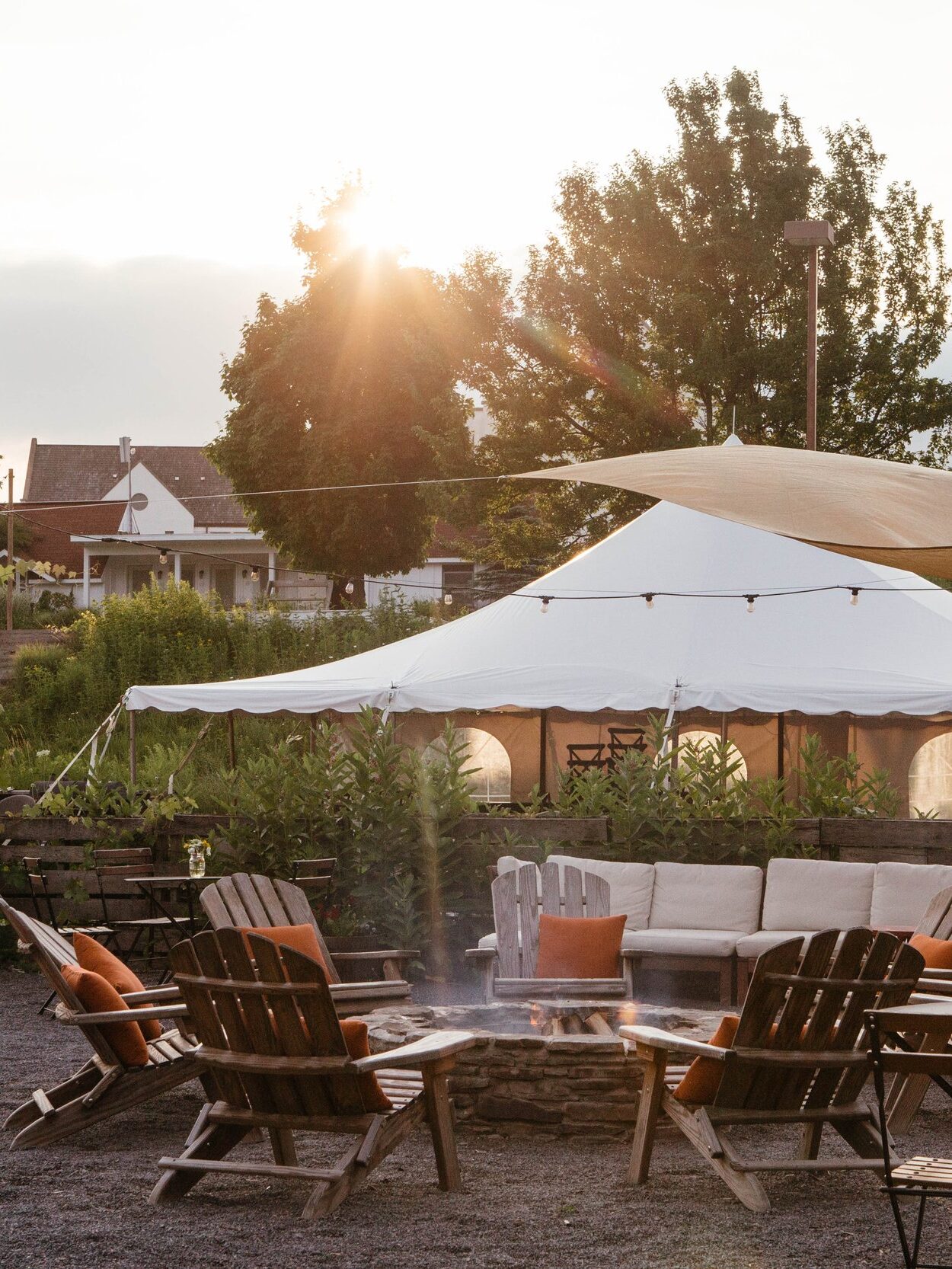 An outdoor look at Firelight Camp Retreats.