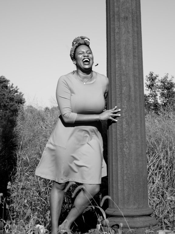 A portrait of Vanessa Geffrard, host of the VagEsteem podcast. 