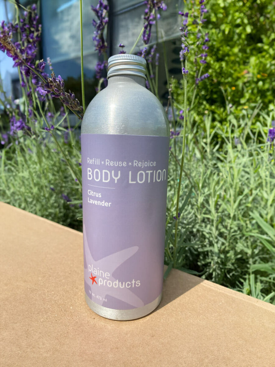 Plaine Products Body Lotion in Citrus Lavender.