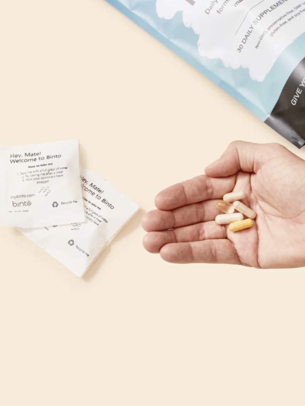 Binto Mates fertility support kit. 