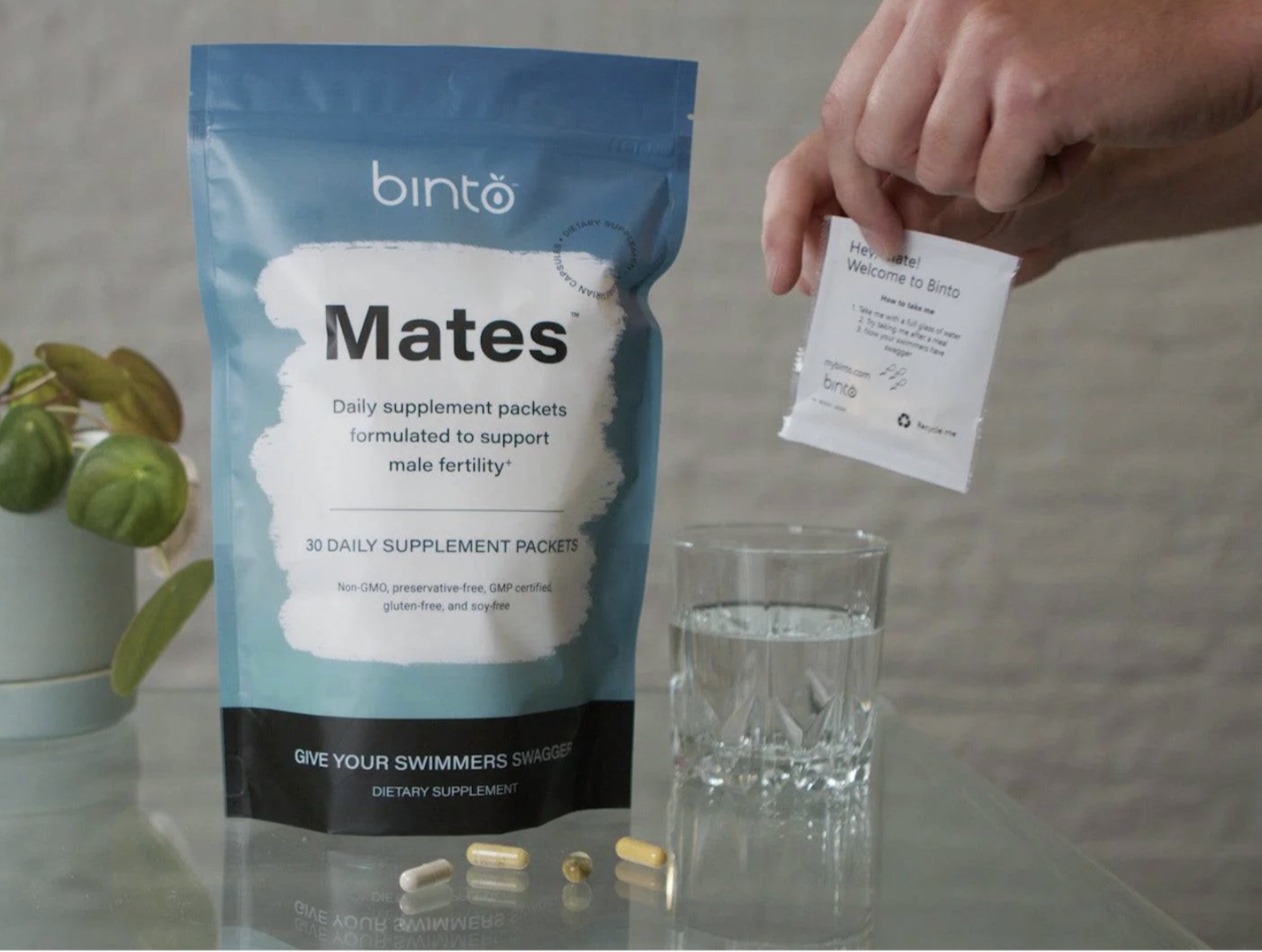 Binto Mates fertility support kit. 